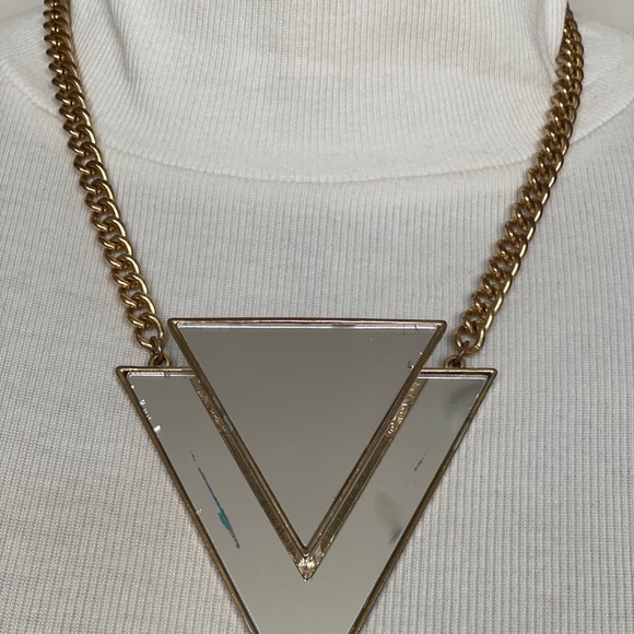 Triangle mirror necklace. Vintage 80’s. - Picture 2 of 2